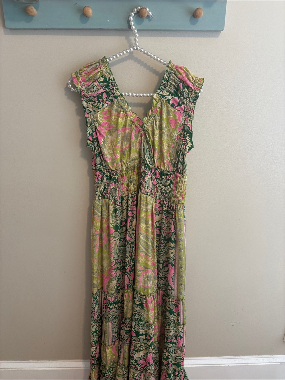 NEW me 2 magic Green and Pink Floral Maxi Dress size xl